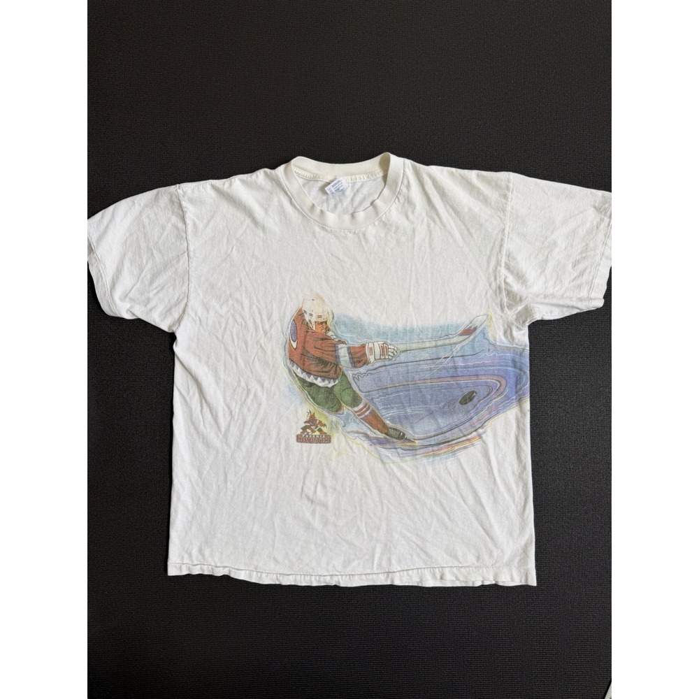 Vintage 90s Phoenix Coyotes Power Play Kachina T-Shirt XL RARE MENS WHITE